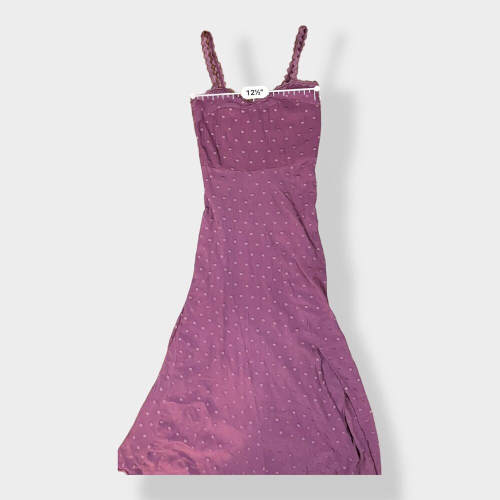 Revolve Rebecca Taylor Swiss Dot Chiffon Maxi Dress Pink Size 0 Party Sundress - Picture 5 of 8